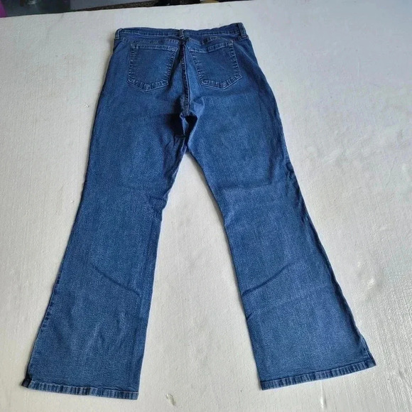 NYDJ Womens Jeans Size 14P Petite Blue Straight Leg Mid Rise Medium Wash Stretch - Picture 7 of 9